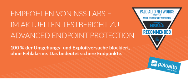 Der AEP-Testbericht 2018 von NSS Labs empfiehlt Palo Alto Networks