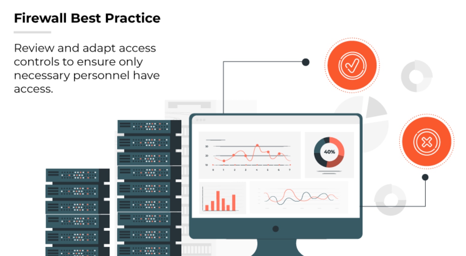 Firewall best practice: review and adapt access controls to ensure only necessary personnel have access.