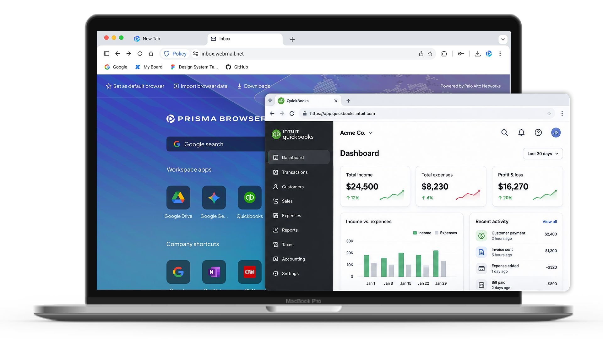 Streamline the workspace